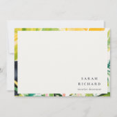 Carte De Correspondance Boho Chic Vert Feuillage Tropical Botanique (Devant)
