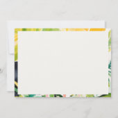 Carte De Correspondance Boho Chic Vert Feuillage Tropical Botanique (Dos)