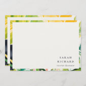 Carte De Correspondance Boho Chic Vert Feuillage Tropical Botanique (Devant / Derrière)