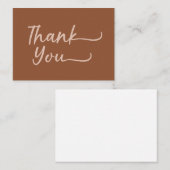 Carte De Correspondance Boho Été Brown Terracotta Merci tendance (Devant / Derrière)