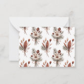 Carte De Correspondance Boho Fall Floral Monogramm  (Dos)