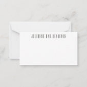 Carte De Correspondance Boho Moderne Botanique Noir Custom Cadeau (Devant)