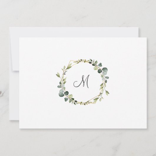 Carte De Correspondance Boho moderne Eucalyptus Folithe Wreath Frame (Dos)