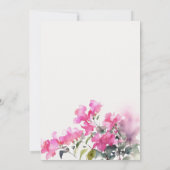 Carte De Correspondance Boho Pink Green Bougainvillea Mariage (Dos)