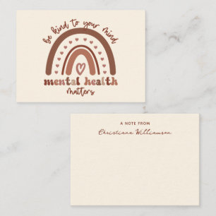 Carte De Correspondance Boho Rainbow La Santé Mentale Soit Conforme À Votr