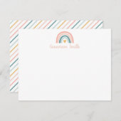 Carte De Correspondance Boho Rainbow Stationery (Devant / Derrière)