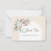 Carte De Correspondance Boho Roses rustiques et orchidées fleurs d'aquarel (Devant)