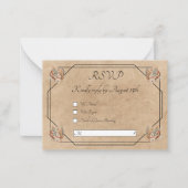 Carte De Correspondance Boho Rustic Floral Wedding RSVP (Devant)