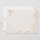 Carte De Correspondance Boho rustique Fleurs d'automne Monogramme kakis (Dos)