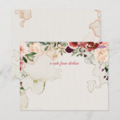 Carte De Correspondance Boho rustique Fleurs d'automne Monogramme kakis (Devant / Derrière)