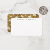 Carte De Correspondance Boho Rustique Floral Jaune Personnalisé Boîtier Ca (Devant/Arrière en situation)