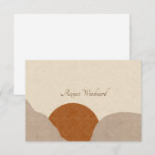 Carte De Correspondance Boho Terracotta Sable Abstrait Personnalisé (Devant / Derrière)