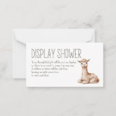 Carte De Correspondance Boho Woodland Animaux Baby Display Douche (Devant)