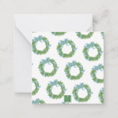 Carte De Correspondance Bois de Noël bleu (Dos)