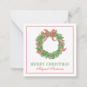 Carte De Correspondance Bois de Noël Rouge (Devant)