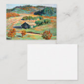 Carte De Correspondance Bois - Paysage de l'automne (Devant / Derrière)