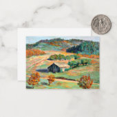 Carte De Correspondance Bois - Paysage de l'automne (Devant/Arrière en situation)