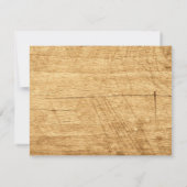 Carte De Correspondance Bois Rustique de Ramure de Cerf Chasse Personnalis (Dos)