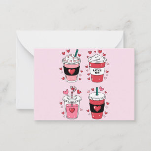 Carte De Correspondance Boisson de la Saint-Valentin amateur de café