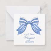 Carte De Correspondance Boîtier cadeau Aquarelle Bleu Bouton (Devant)