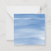 Carte De Correspondance Boîtier cadeau Aquarelle Bleu Bouton (Dos)