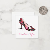 Carte De Correspondance Boîtier cadeau de chaussures haute couleur (Devant/Arrière en situation)