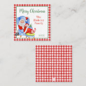 Carte De Correspondance Boîtier cadeau de Noël Père Noël (Devant / Derrière)
