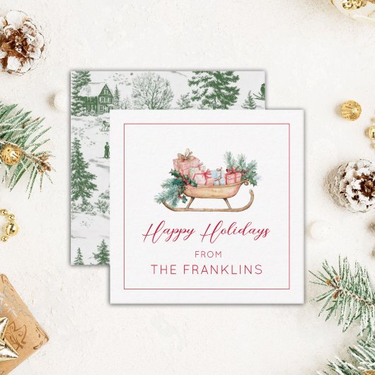 Carte De Correspondance Boîtier cadeau de Noël personnalisé