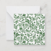 Carte De Correspondance Boîtier Cadeau Topiaire Monogrammé Aquarelle (Dos)