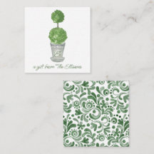 Boîtier Cadeau Topiaire Monogrammé Aquarelle