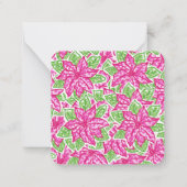 Carte De Correspondance Boîtier de Noël rose et vert (Dos)