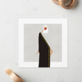 Carte De Correspondance Bold Black Muse Elegant Art Card (Devant/Arrière en situation)