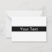 Carte De Correspondance Bold Black & White Stripe Editable Text (Devant)