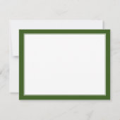 Carte De Correspondance Bold Monogram Forest Green Family Stery (Dos)