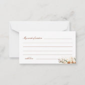 Carte De Correspondance Bold Terracotta Calla Lily Pearls of Wisdom Ticket (Dos)