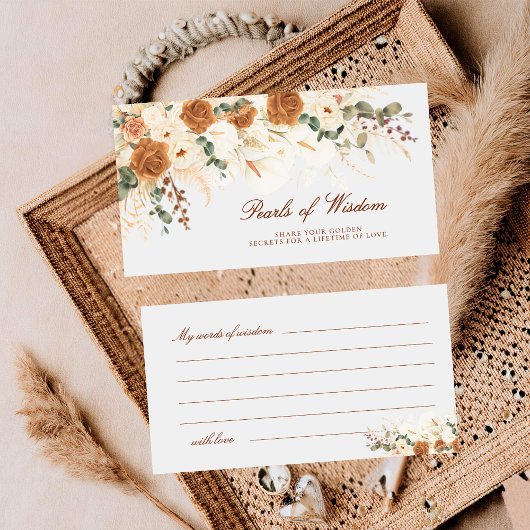 Carte De Correspondance Bold Terracotta Calla Lily Pearls of Wisdom Ticket