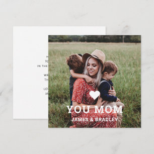 Carte De Correspondance BON COEUR VOUS AIME MAMAN Anniversaire