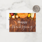 Carte De Correspondance bon thanksgiving élégant, photo de vacances modern (Devant/Arrière en situation)