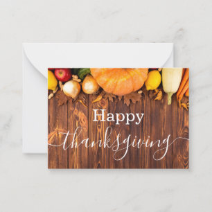 Carte De Correspondance bon thanksgiving élégant, photo de vacances modern
