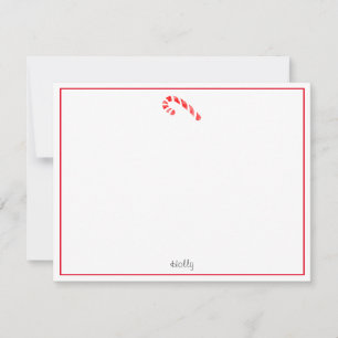 Carte De Correspondance Bonbon canne à l'aquarelle