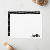 Carte De Correspondance Bonjour en gras (Devant/Arrière en situation)