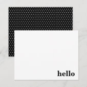 Carte De Correspondance Bonjour en gras (Devant / Derrière)