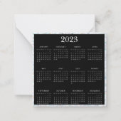 Carte De Correspondance Bonne année 2023 avec Calender Card (Dos)