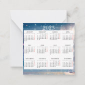Carte De Correspondance Bonne année 2023 avec Calender Card (Dos)