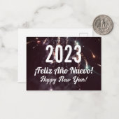 Carte De Correspondance Bonne année espagnole  (Devant/Arrière en situation)