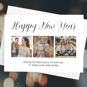 Carte De Correspondance Bonne année Photo Collage Card