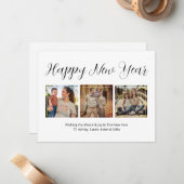 Carte De Correspondance Bonne année Photo Collage Card (Devant/Arrière en situation)