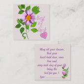 Carte De Correspondance Bonne Chance (Devant / Derrière)