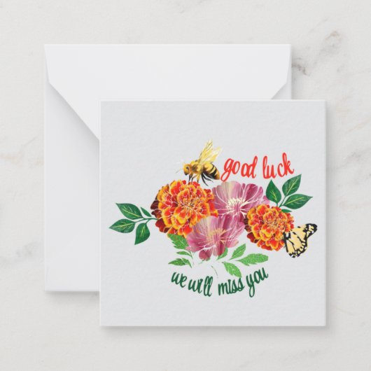 Carte De Correspondance Bonne chance, vous nous manquerez (Devant)