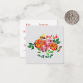 Carte De Correspondance Bonne chance, vous nous manquerez (Devant/Arrière en situation)